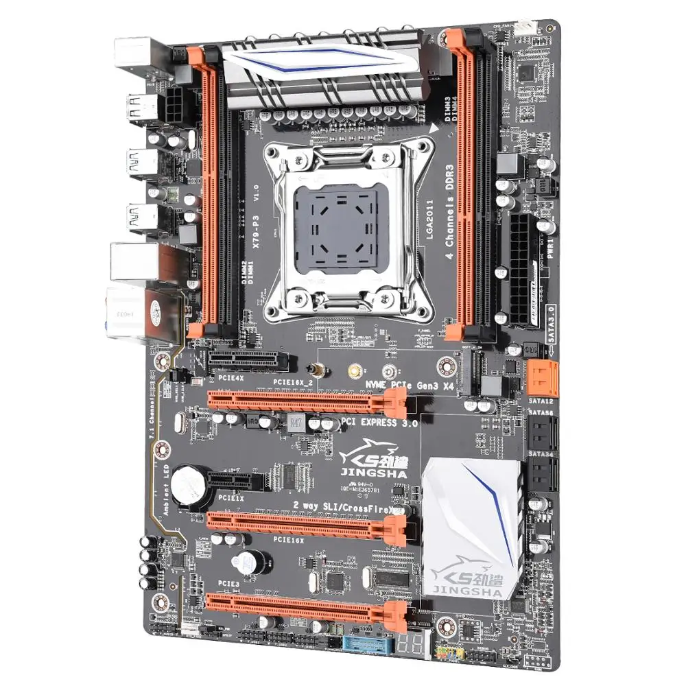X79-P3 M.2 QUAD Channel X79 материнская плата по стандарту ATX LGA 2011 XEON игровая материнская плата+ E5-2660+ 16GB(4*4 GB) DDR3 ECC REG ram