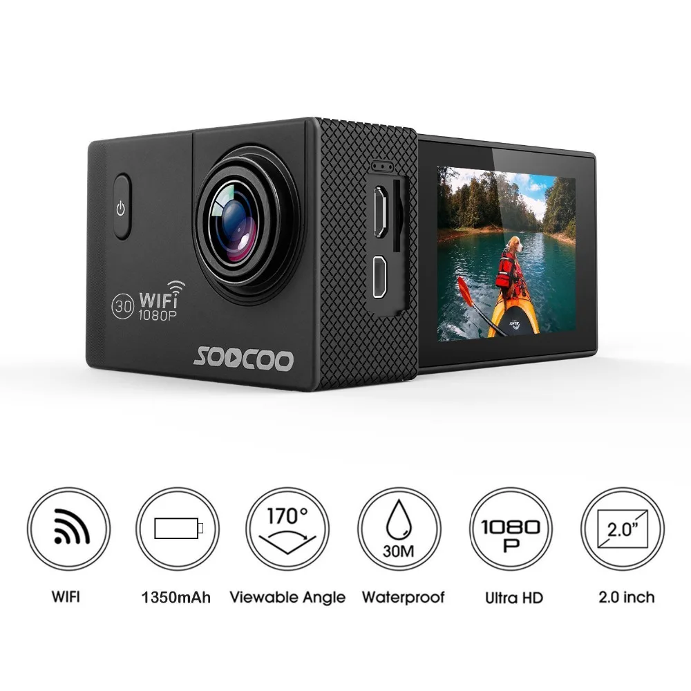 SOOCOO на C10S 1080 P Action Sports Камера NTK96655 12MP Full HD 2 0 &quotЖК-дисплей Экран 170 Широкий формат