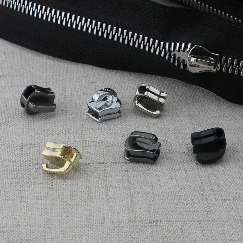50-100pcs 6 colors 5# resin teeth zipper head bags Sewing garments fabric Size 5 plastic zip slider | Багаж и сумки