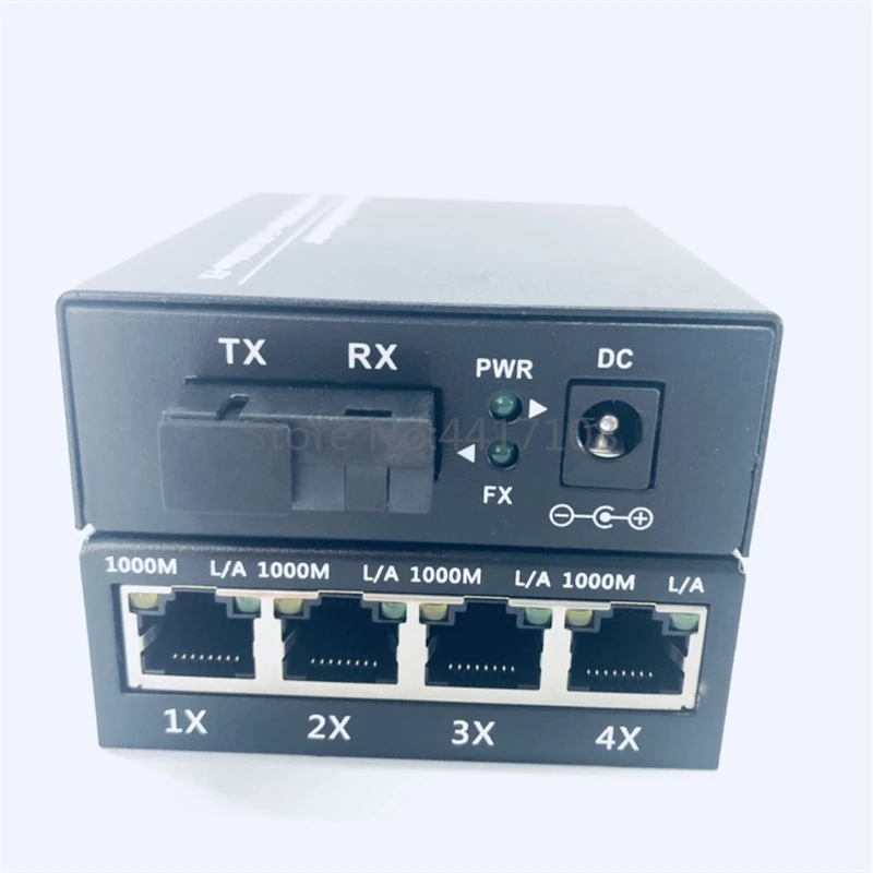 FTTH Бесплатная доставка 1 пара 20 км гигабитный 4-портовый волоконно-оптический