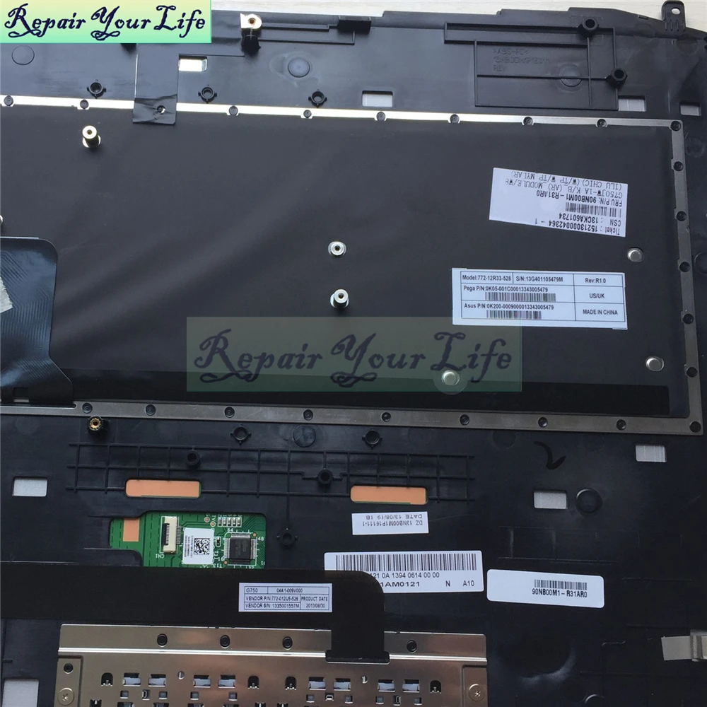 Ремонт вашей жизни Клавиатура для ноутбука Asus G750 G750J G750JS G750JM AR раскладка клавиатуры Palmrest сенсорная панель с подсветкой и