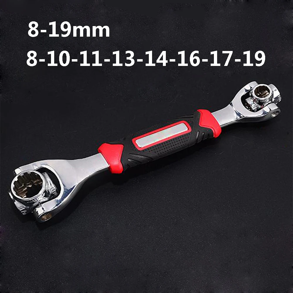 8-19mm 8-21 мм Многофункциональный торцевой ключ автомобильный инструмент трещотка гаечный ключ Набор ремонтный инструмент набор бытовой гаечный ключ - Цвет: 8-19mm