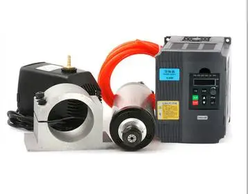 no cable 2.2KW шпиндель с водяным охлаждением комплект фрезерный мотор шпинделя с ЧПУ 2.2KW VFD инвертор 80 мм Зажимная труба водяного насоса 13 шт. ER20 для фрезерного станка с ЧПУ - Цвет: no cable