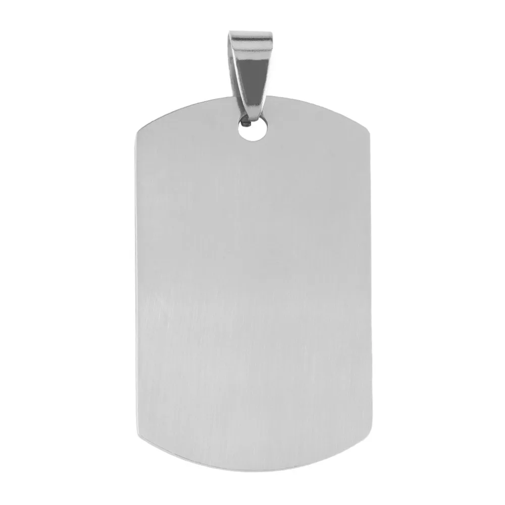 Promotions! Fashion Military Men's Stainless Steel Silver Plain Dog Tag Pendant No Chain Free shipping Drop Shipping | Дом и сад