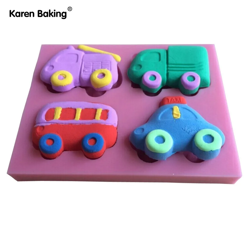 Lovely Bus And Truck Taxi Shape Fondant Cake Molds Tools Decorating Cooking Tools-C381 | Дом и сад