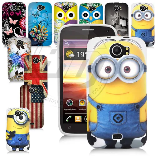 Print Cute Skin Cover Minion Floral Butterfly Flag Back for fly iq450 Quattro Case Silicon Gel TPU Candy Soft |
