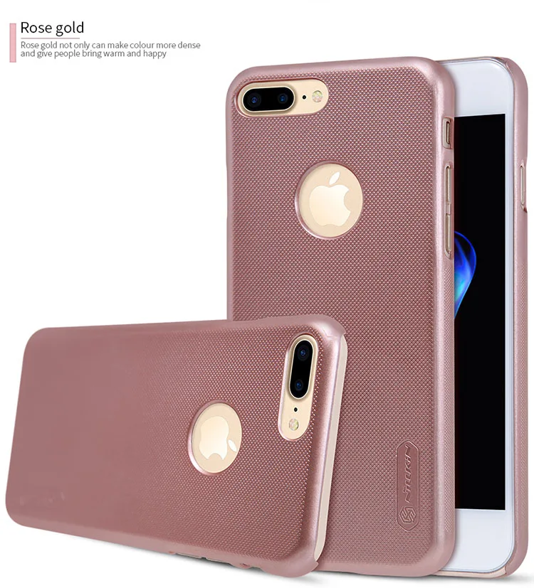 Для iPhone 7 Plus, Nillkin, Супер Матовый экран, ультра-тонкий матовый чехол, Жесткий Чехол для задней панели ПК, чехол для iPhone 7 Plus, Nilkin, чехол для телефона - Цвет: Розовый