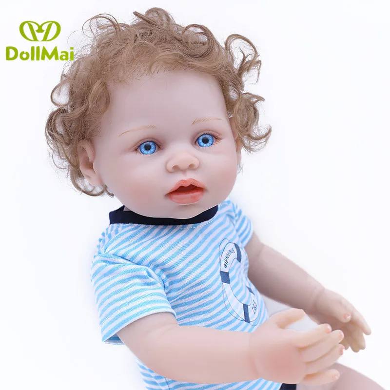 Bebe Boneca Reborn 43 см полностью силиконовый виниловый боди для маленьких мальчиков