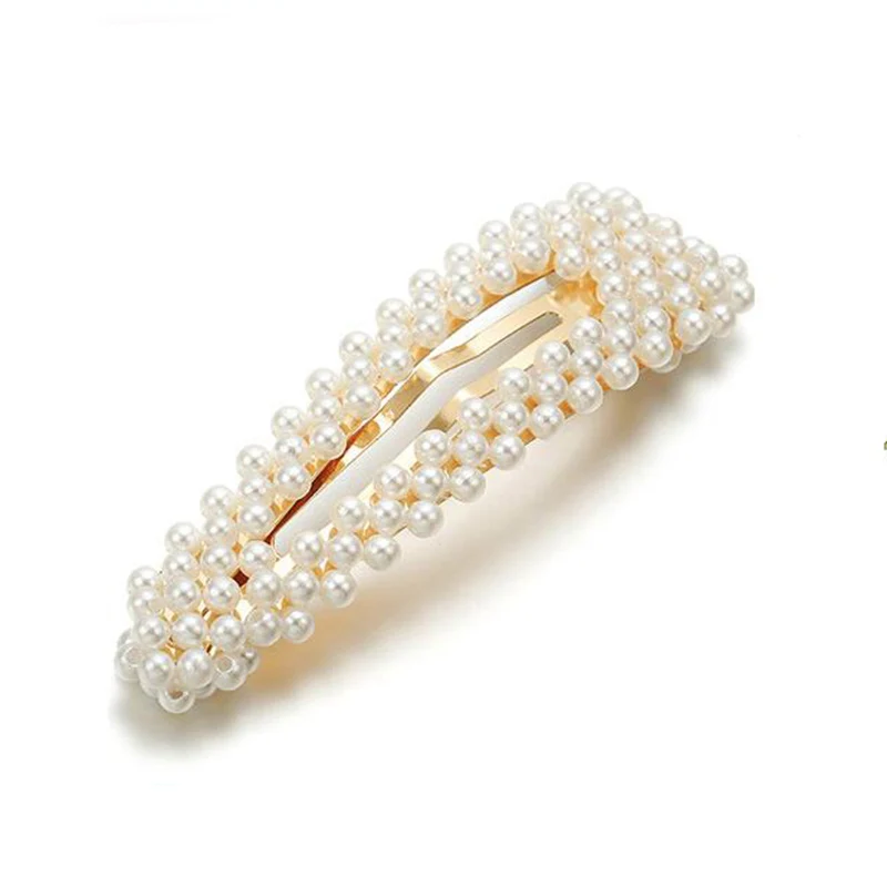 S7-Pearl Gold Роскошные хрустальные бусины заколки для волос аксессуары для волос женские шпильки Свадебные украшения золотые геометрические корейские заколки для волос - Окраска металла: S7-Pearl Gold
