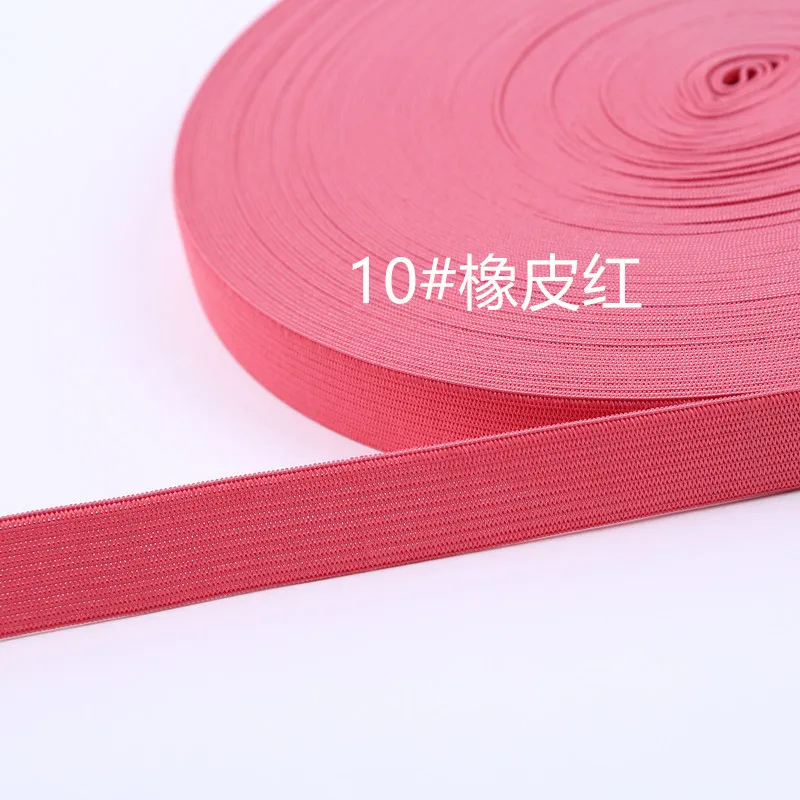 10 watermelon pink Многоуровневая эластичная лента 20 мм 25 мм 40 м полиэфирная лента тесьма швейная кружевная отделка талии DIY сумки брюки аксессуары для одежды - Цвет: 10 watermelon pink