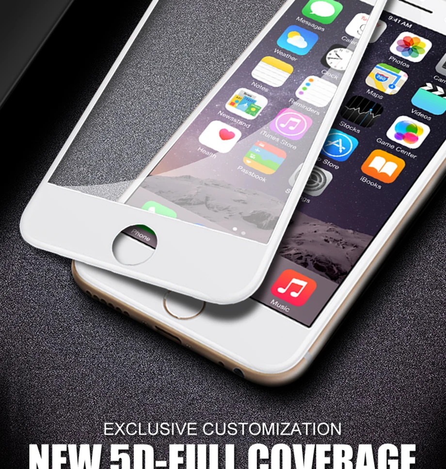 5D изогнутое полное покрытие экрана протектор Закаленное стекло для iPhone 6S 7 Plus защитное стекло на iPhone 6 7 8 Plus X 10 XR