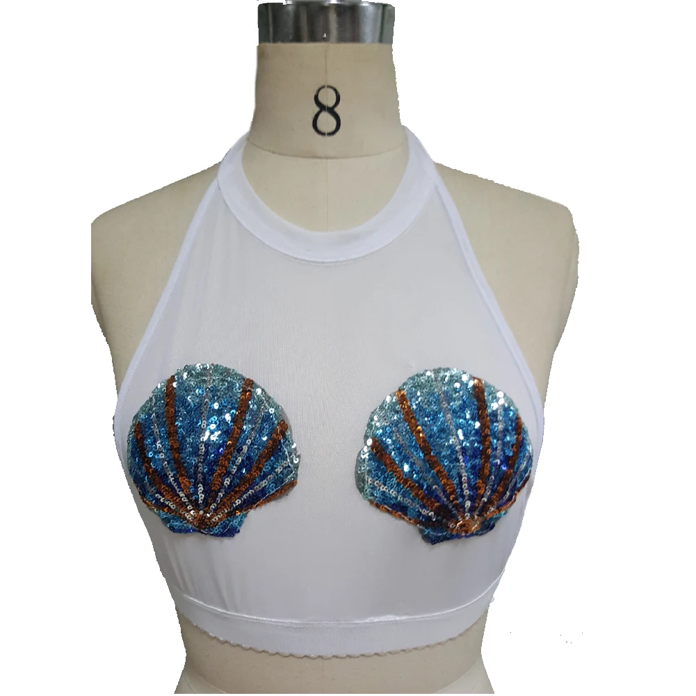 Голографическая летняя праздничная одежда для женщин укороченный топ с лямкой