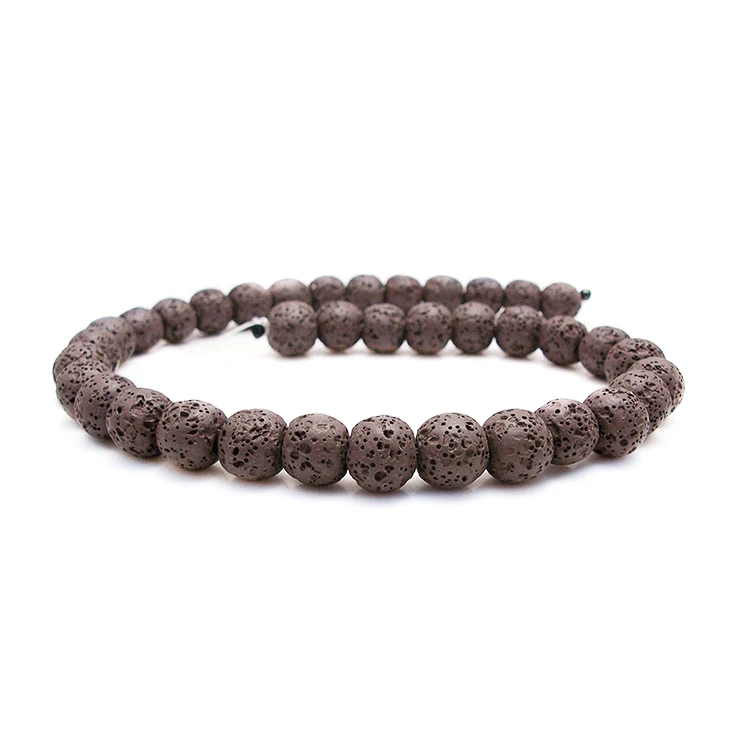 Colorful Volcanic Lava Stone Round Loose beads Natural Rock Ball Wholesale DIY Beads For Jewelry Bracelet Making Gift | Украшения и