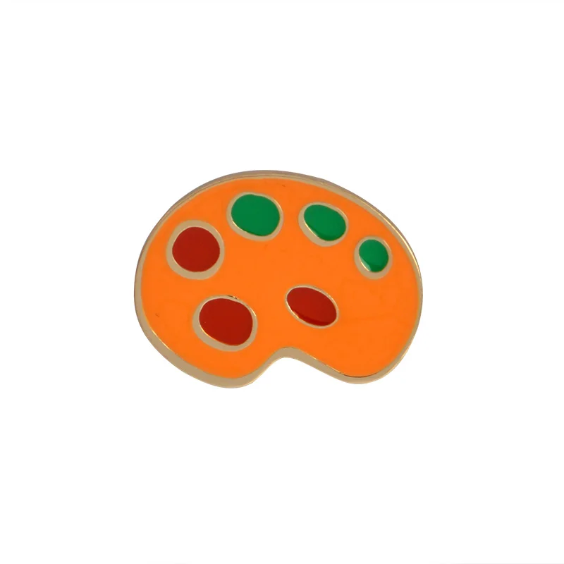 Palette-2 Qihe ювелирные изделия художника коллекция булавок палитра для пигментов краски акварель радуга Карандаш Броши краски ers ювелирные изделия искусство студенческий подарок - Окраска металла: Palette-2