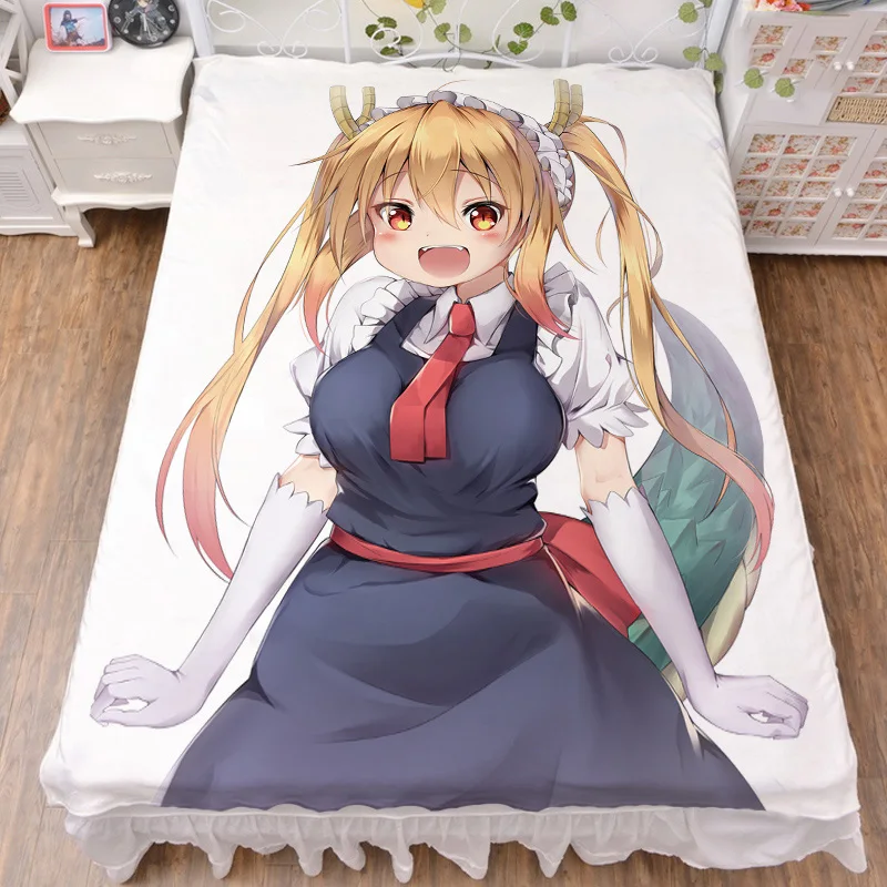 

Горячее аниме Kobayashi-san Chi, без горничной, дракон, простыня, плед, одеяло, постельное белье для девочек