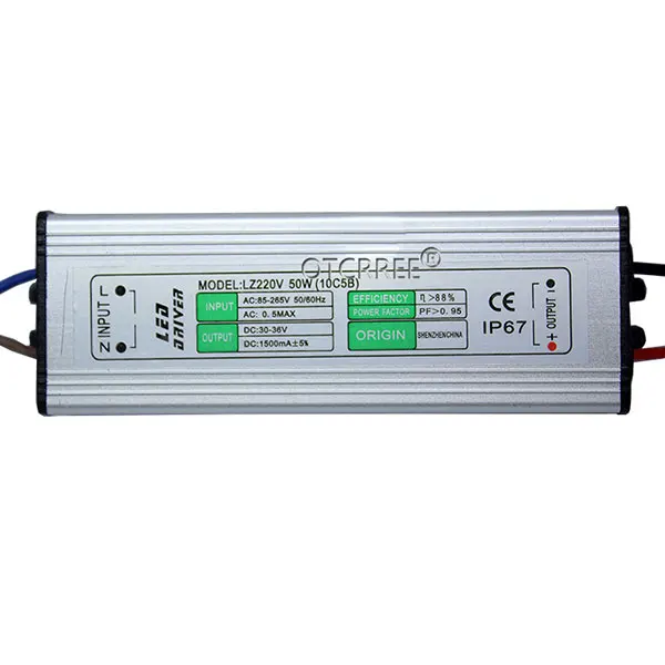 50W AC 85-265V переменного тока в постоянный вам товары в течение 3-10 V/DC 30-36 V светодиодный драйвер IP67 Водонепроницаемый освещения трансформаторный источник питания мощностью 10 Вт, 20 Вт, 30 Вт, 50 Вт 100W - Цвет: 50W