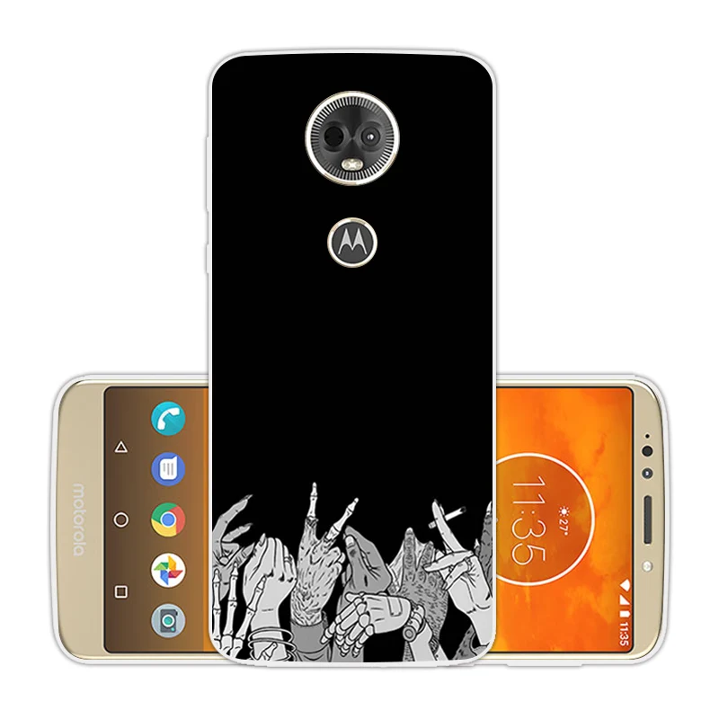 6.0 inch Soft Silicone for Motorola E5 Plus Slim TPU Phone Shell MOTO E5Plus Transparent Gel Ultrathin Nebula Coque |