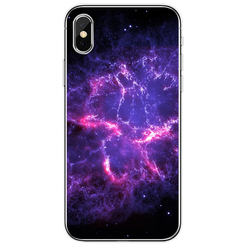 Мягкий силиконовый чехол для телефона с красочным космосом galaxy universe iPhone 6 6plus 7 8plus