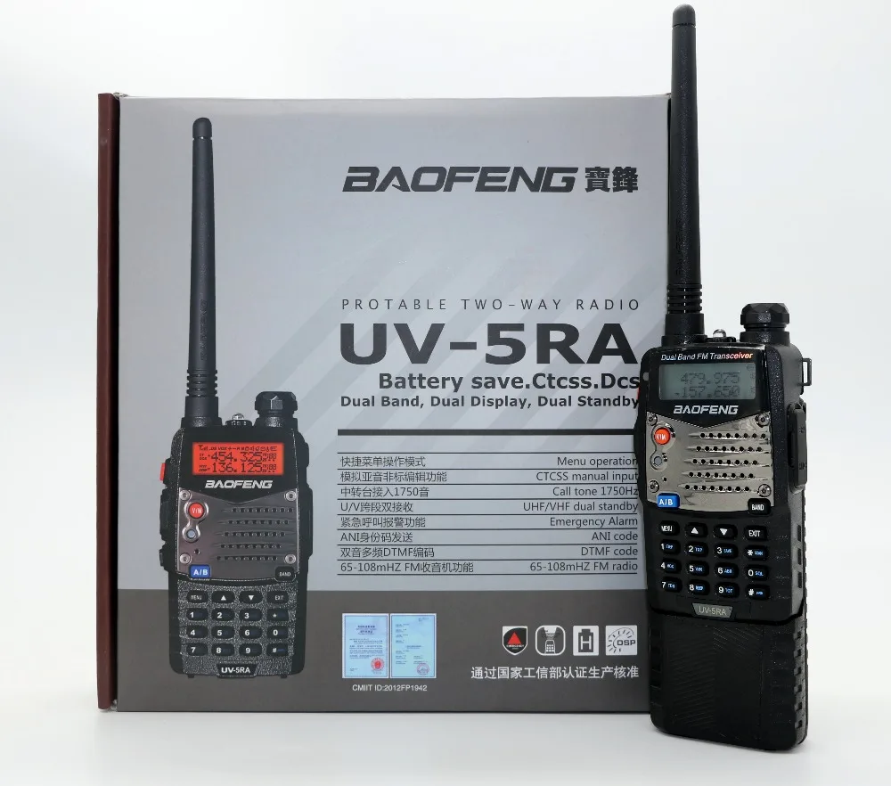 Baofeng UV 5RA рация с 3800 мАч большим сроком службы батареи двухдиапазонный CB радио 128CH