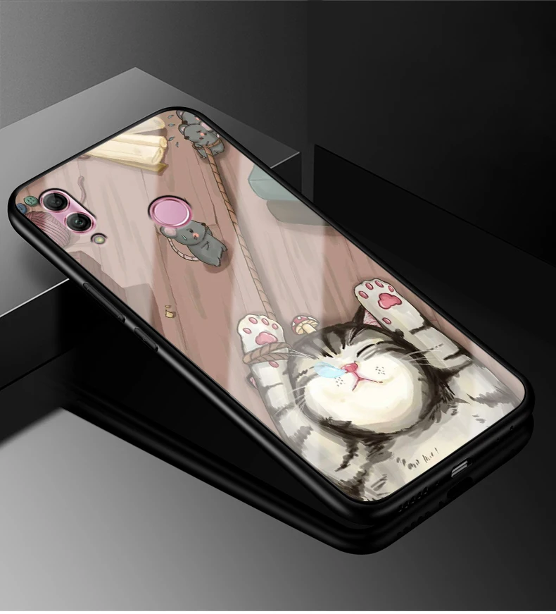 A 6,21 ''для huawei Nova Lite 3 Чехол POT-LX2 из закаленного стекла жесткий чехол для телефона для huawei Nova Lite 3 Чехол Nova Lite3 мягкая рамка