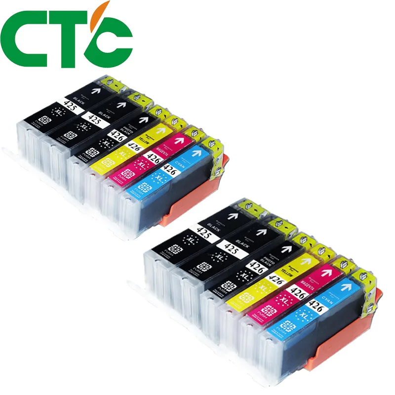 12 шт./упаковка картриджи для принтера Canon PIXMA MG8140/425 IP4840 IX6540 MX884|Чернильные