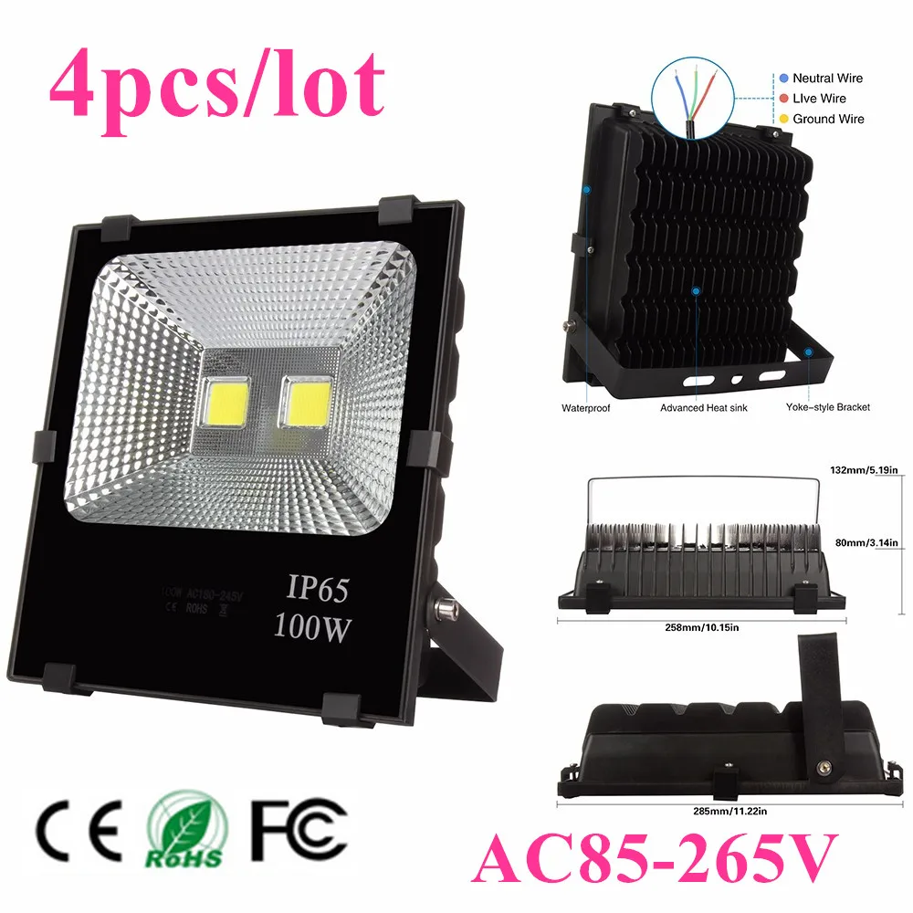 4 шт. оптовая продажа уличный светодиодный прожектор 50 Вт 100 150 200 светильник для