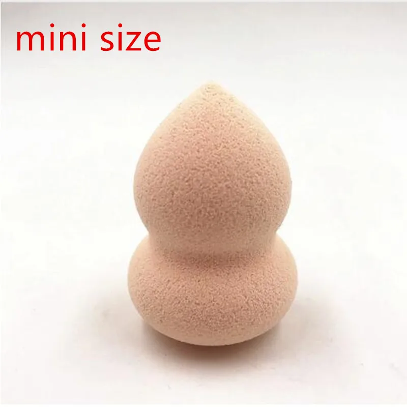 small beige Косметическая губка-спонж, супер мягкий макияж, яйцо, тыква, капля, пуховка, основа, губка, пудра, гладкая красота, лицо, Чистый Макияж, инструмент, аксессуар - Цвет: small beige