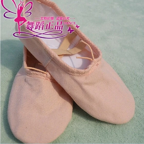 Балетки холщовые для женщин розовые текстильные танцевальные туфли плоская