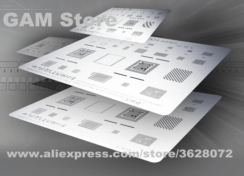 

MECHANIC BGA Stencil For iPhone 5/5S/6/7/7Plus/8/8P/X/XS/XR/MAX Reball IC Tin Plant Net Solder Heat Template 0.12mm Thickness