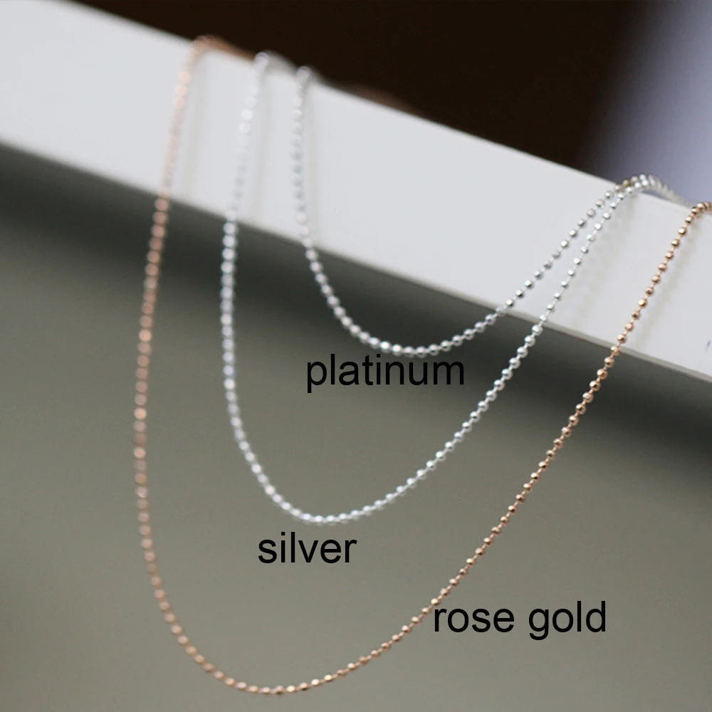 Цепочка Из серебра 100% пробы с бусинами 20 дюймов|fashion jewelry|jewelry fashionjewelry free shipping |