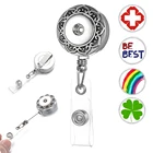 С принтом медсестры женские офисный шнур Имя ID держатель значков с 4 шт. оснастки Подвески Ювелирные изделия Кулон Выдвижной тянуть Вьюрком с зажимом