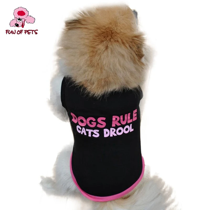 2017 Товары для Собак Правило кошек слюни Стиль жилет собак (XS L) летом черный одежда
