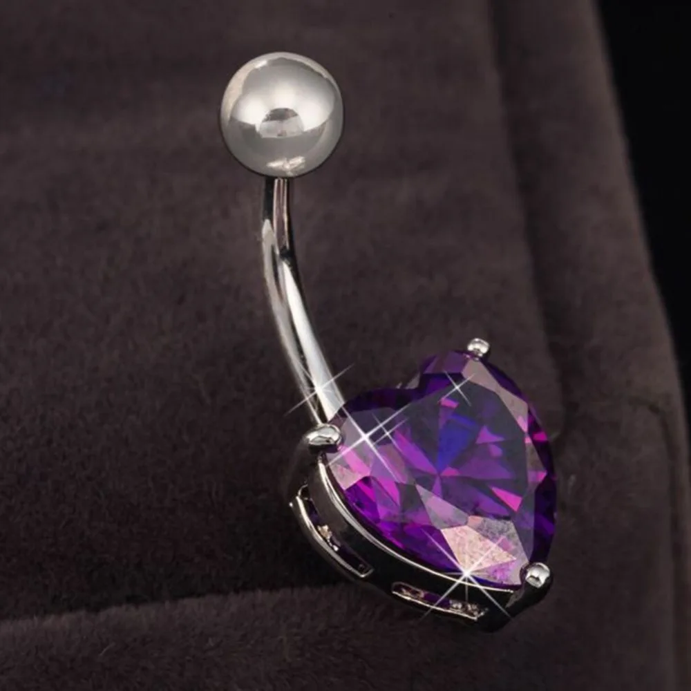 2017 Мода Navel Пупка Кольца Горный Хрусталь Бар Сердце Звезда Живот Пирсинг