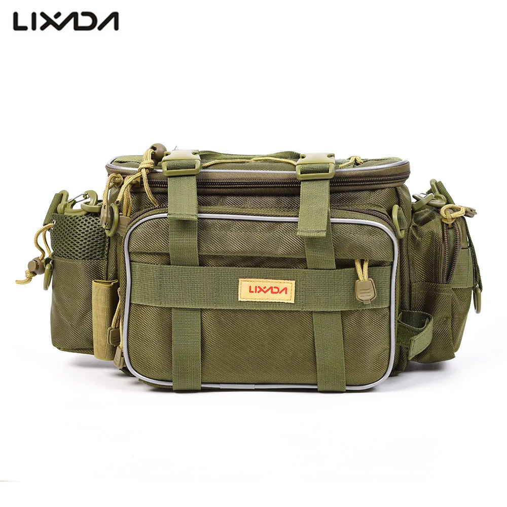Lixada 40*15*19 см рыболовная Сумка холщовая Мужская многофункциональная поясная сумка