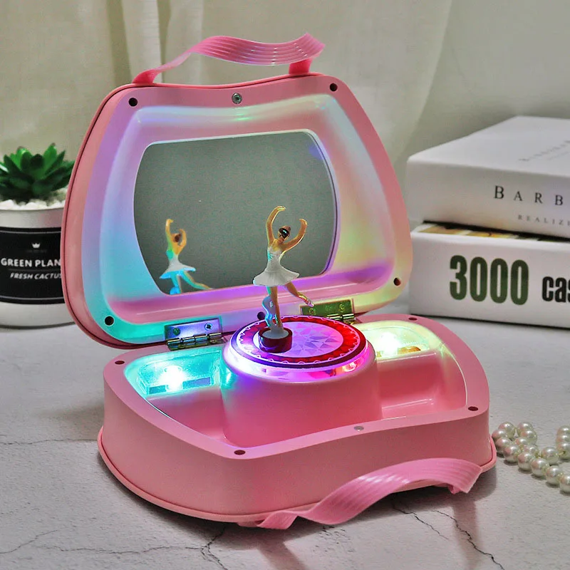 Подарок на день рождения, День святого Валентина для девочки, Kawaii Сумочка Hello Kitty, дизайнерская мультяшная карусель, музыкальная шкатулка для танцующей девушки