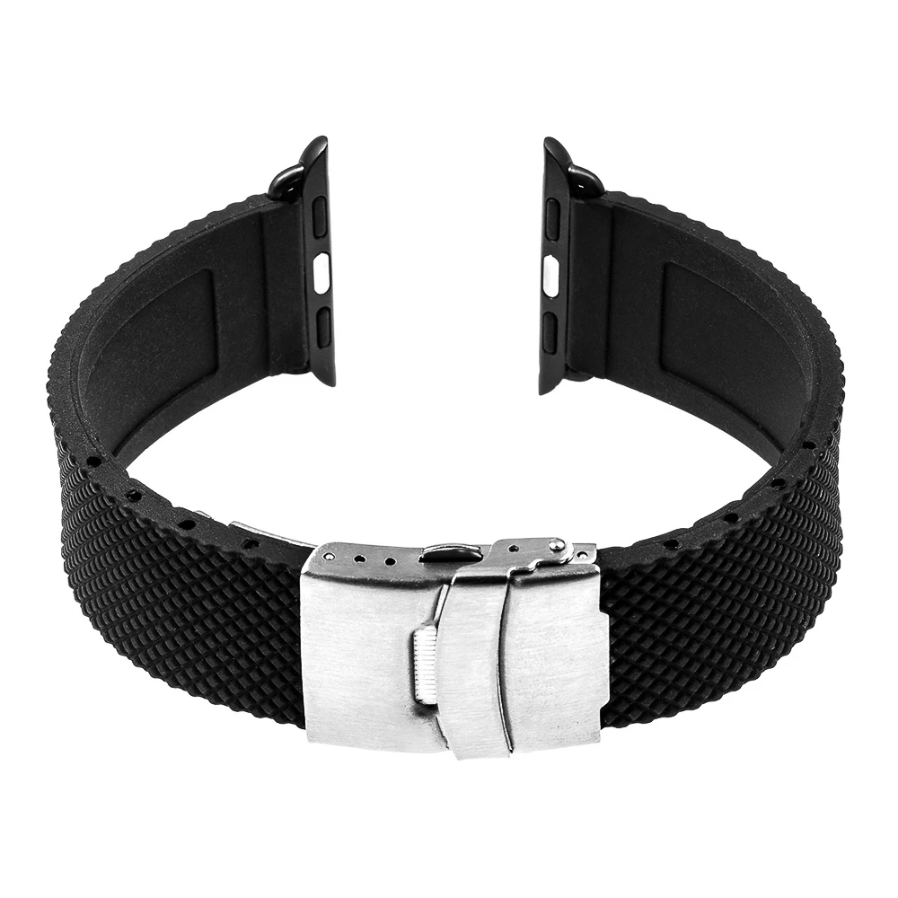 Ремешок с пряжкой из нержавеющей стали для iWatch Apple Watch спортивный браслет