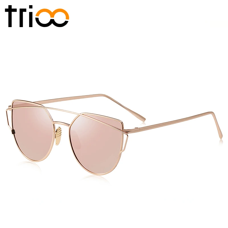 Солнечные очки TRIOO женские поляризационные зеркальные аксессуары кошачий глаз в