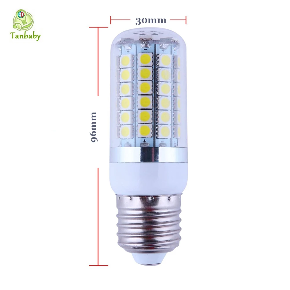 5 шт. x 15 Вт E27 SMD 5050 Светодиодные лампы 69 led SMD лампа Кукуруза с крышкой наружная Светодиодная лампа ac220в лампада для дома