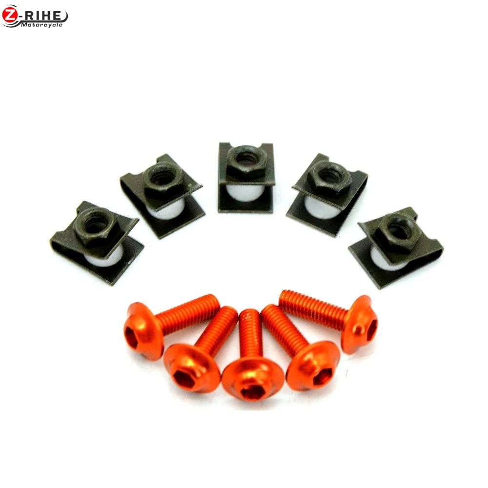 5 шт. мотоциклетные Универсальные винты для автомобиля Мотоцикл CNC Обтекатель