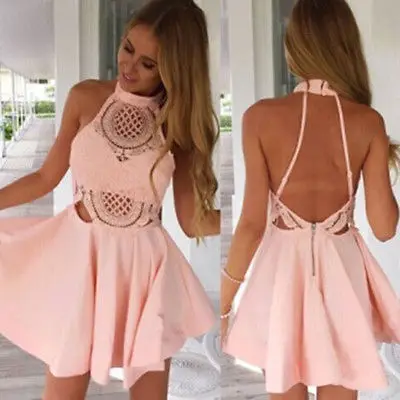 Новое Сексуальное Женское платье летнее повседневное коктейльное короткое мини