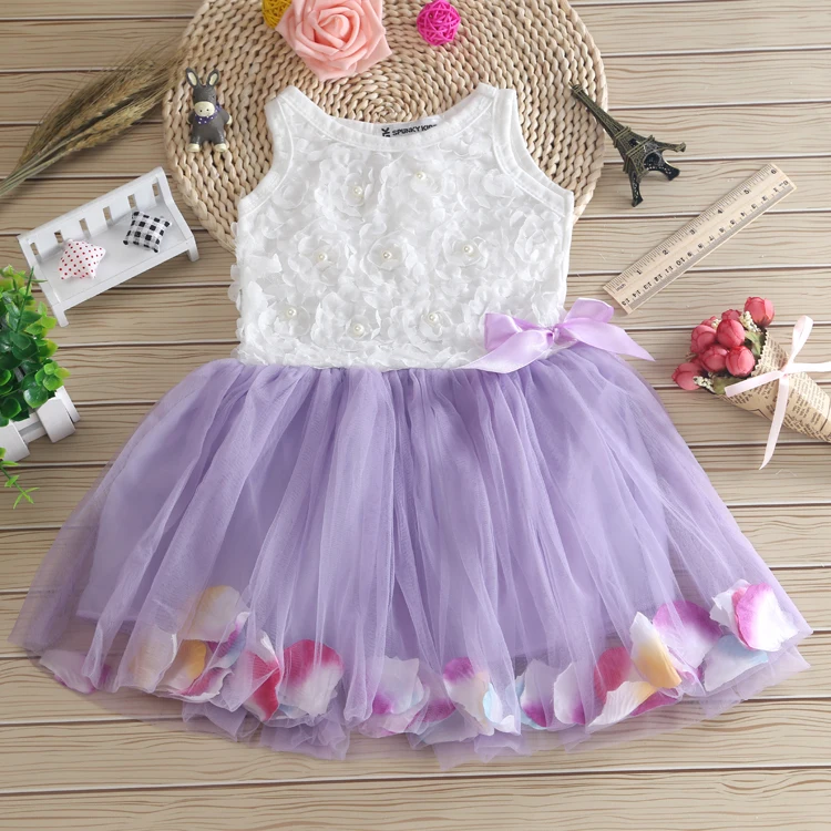 Новинка Vestido Infantil милые кружевные платья с цветочным рисунком для девочек летнее