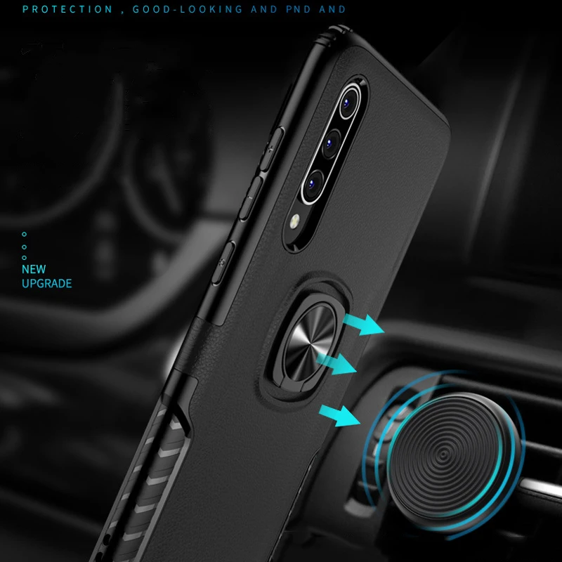 Yeuzoe For Xiaomi Mi 9 se Case Luxury Metal Ring Car Stand Silicone for Mi9 Phone Cover capa |
