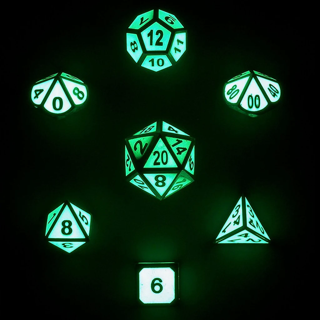 Цинковый сплав 7 кубиков набор D4-D20 для D& D ролевых игр Подземелья и Драконы DND карточка MTG игры для кемпинга путешествия кости подарок