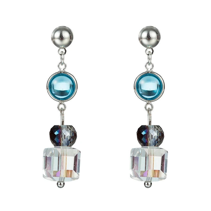 Классические круглые серьги с кристаллами для женщин модные брендовые длинные