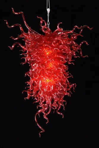 

Хит, декоративные светильники на заказ, современная светодиодная хрустальная люстра, стильная красная люстра