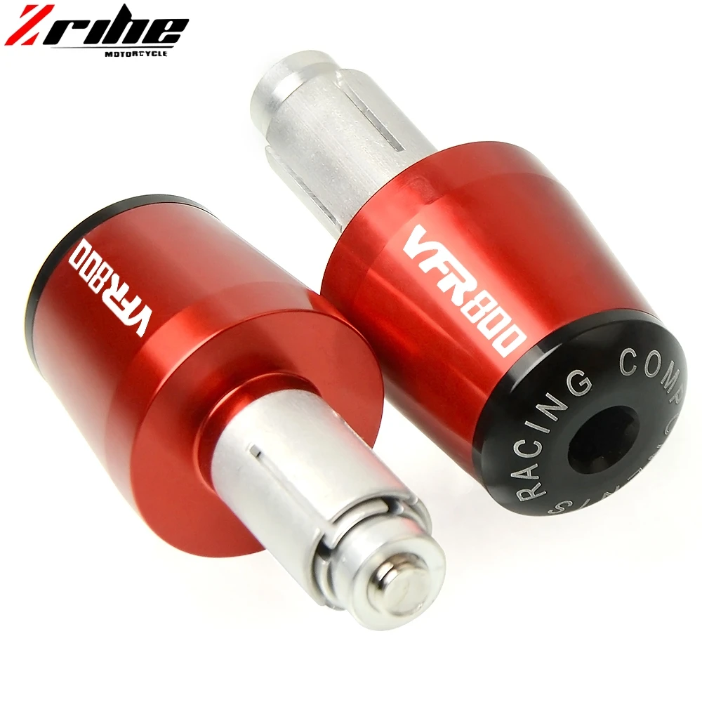 Red ДЛЯ VFR800 логотип мотоцикла CNC 22 мм руль Грипсы бар концы крышки слайдер для HONDA VFR800 VFR 800 VFR800F 2002- 2010 2011 - Цвет: Red
