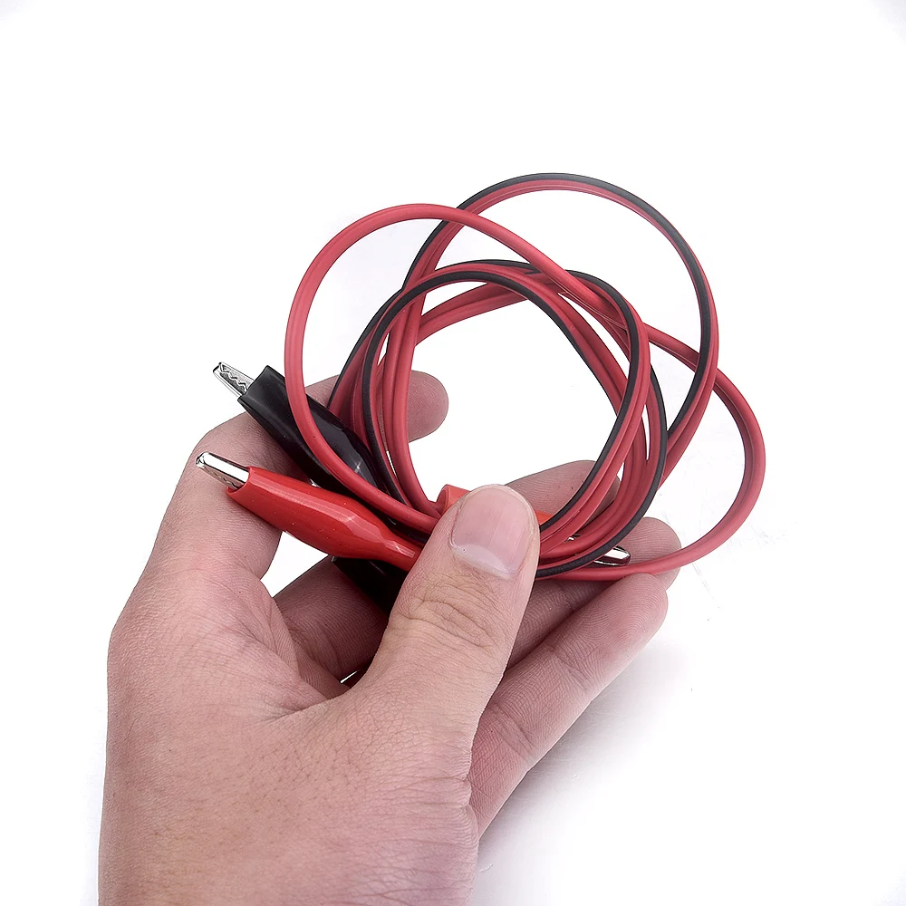 6Pcs/Set High Quality Copper Wire Core 1m Long Cable Banana Plug to Alligator Clips Durable Cables Connector Power Test Leads |