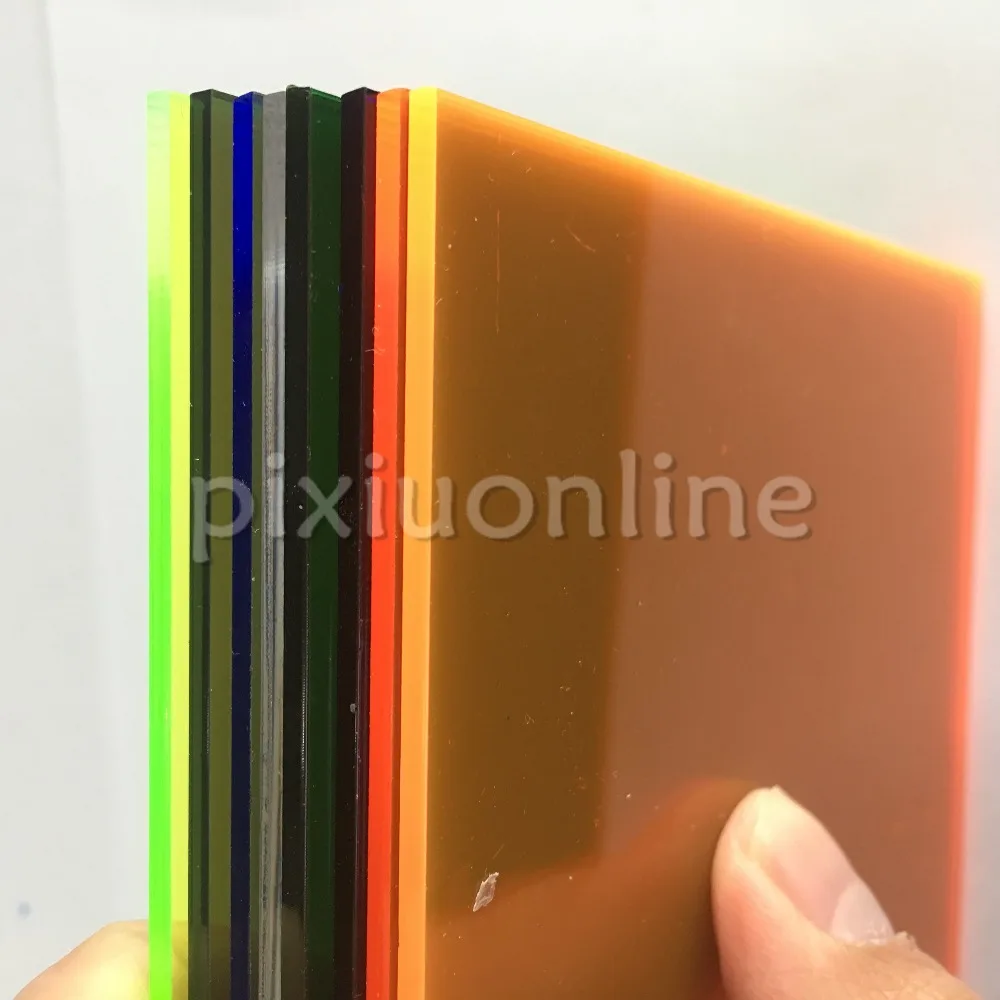 8 различных цветов акриловых досок 10*20 см J351 Perspex прозрачные пластиковые листы для - Фото №1