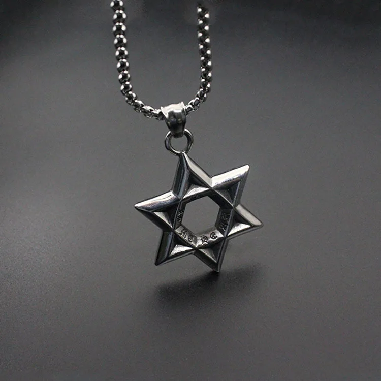 Модное ожерелье из нержавеющей стали серебряного цвета с изображением звезды