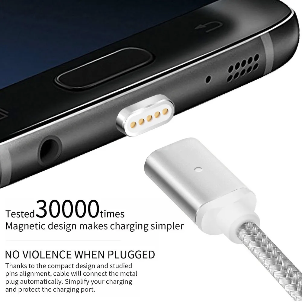 2.4A Магнитный Micro USB зарядный кабель адаптер зарядное устройство для Android Samsung/LG